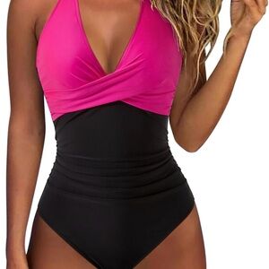 Tummy Control Halter Push Up Swimsuit